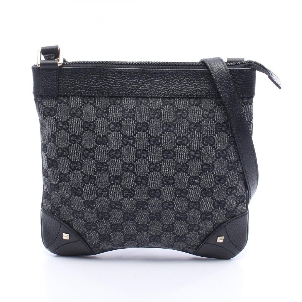Gucci GG Canvas Studded Messenger Bag black